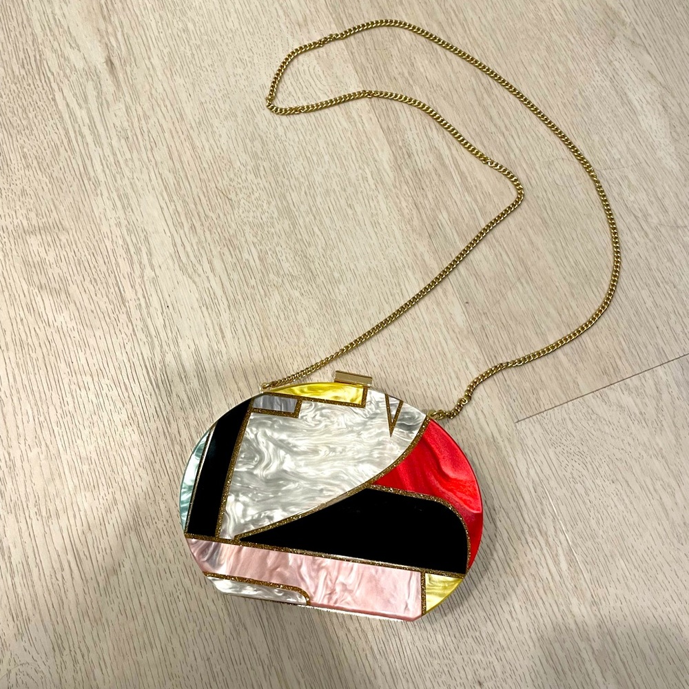 Zara geometric evening bag